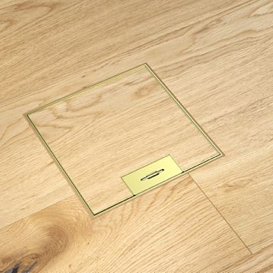 Kassette im Holzboden geschlossen