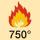 flammwidrig 750°C