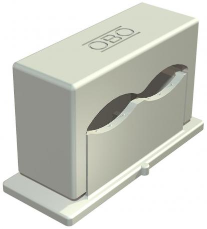Druck-ISO-Schelle 3050, 2-fach lichtgrau