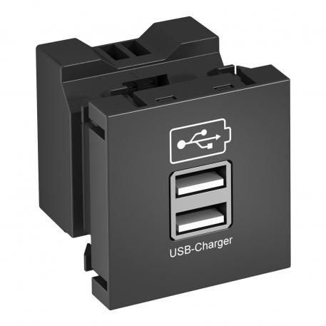 USB-Ladegerät schwarzgrau; RAL 7021