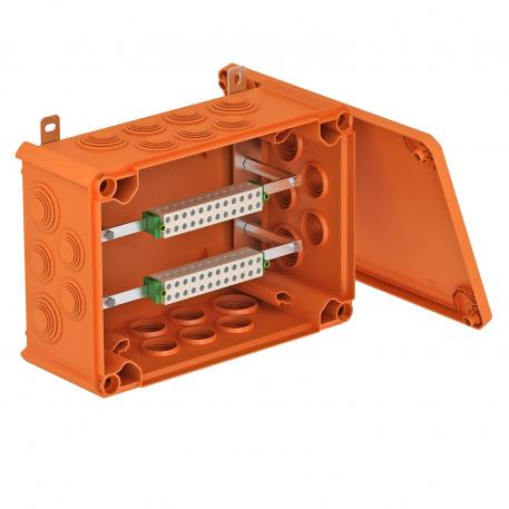 FireBox T350ED für Datentechnik mit Außenbefestigung 267x182x110 | 10 | IP66 | 16 x M32 8 x M40 | pastellorange; RAL 2003