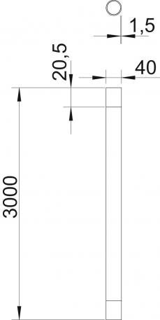 Tauchfeuerverzinktes Stahlrohr, mit Gewinde 40 | 3000 | 1,5  