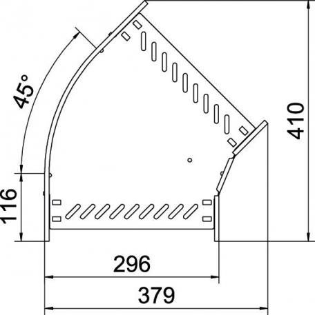 45°-Bogen 60 FS 300 | Stahl | bandverzinkt | OBO