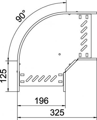 90°-Bogen 60 FS 200 | Stahl | bandverzinkt | OBO