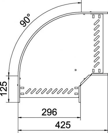 90°-Bogen 60 FS 300 | Stahl | bandverzinkt | OBO
