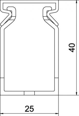 Verdrahtungskanal, Typ LK4H 40025 2000 | 25 | 40 | Bodenlochung 