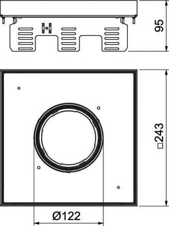 Nivellierbare Kassette für Tubus, RKFNUZD3, Edelstahl | 110 | 25 