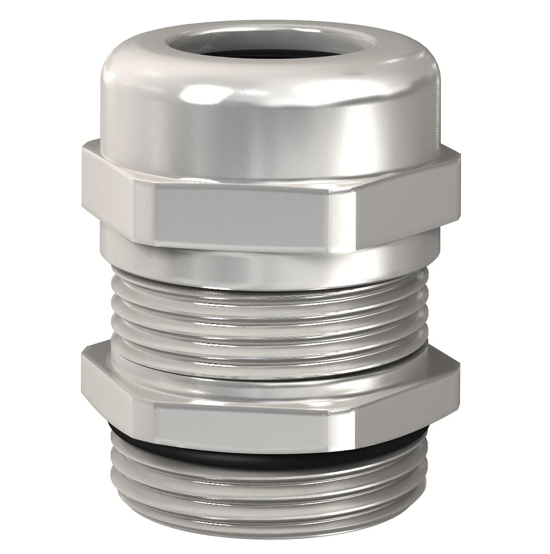 Hutmutterkabelverschraubung, EMV, metrisches Gewinde, vernickelt  