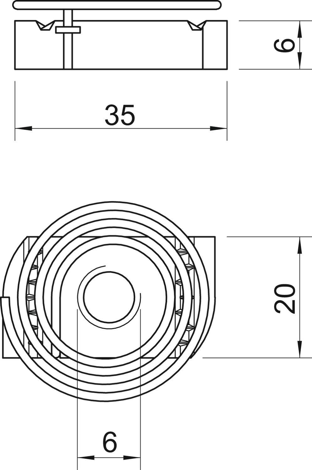 Gleitmutter mit Feder ZL 35 | 20 | 6 | M6 | OBO 