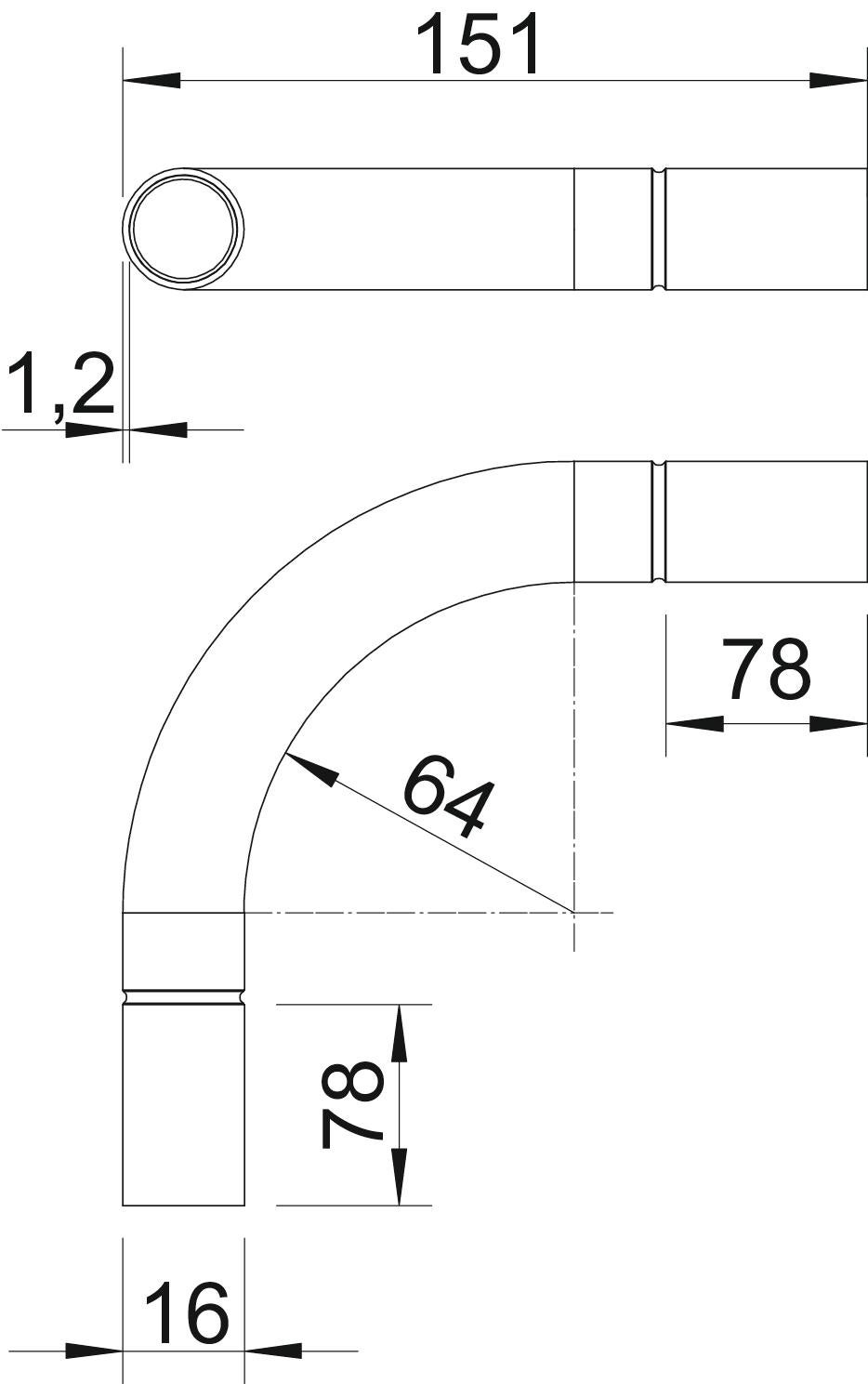 30° Alu-Bogen AD 48 Mm – Alurohr Bogen Von Schla Produktbild-Vorschau 3