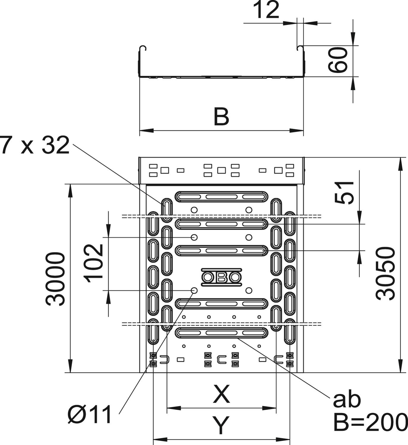 Kabelrinne RKS-Magic® 60 FS 3050 | 600 | 60 | 0,9 | nein | Stahl  