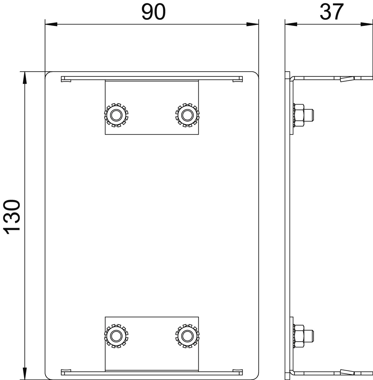 Endstück, für Geräteeinbaukanal Rapid 80 Typ GA-90130 | | | | | OBO 